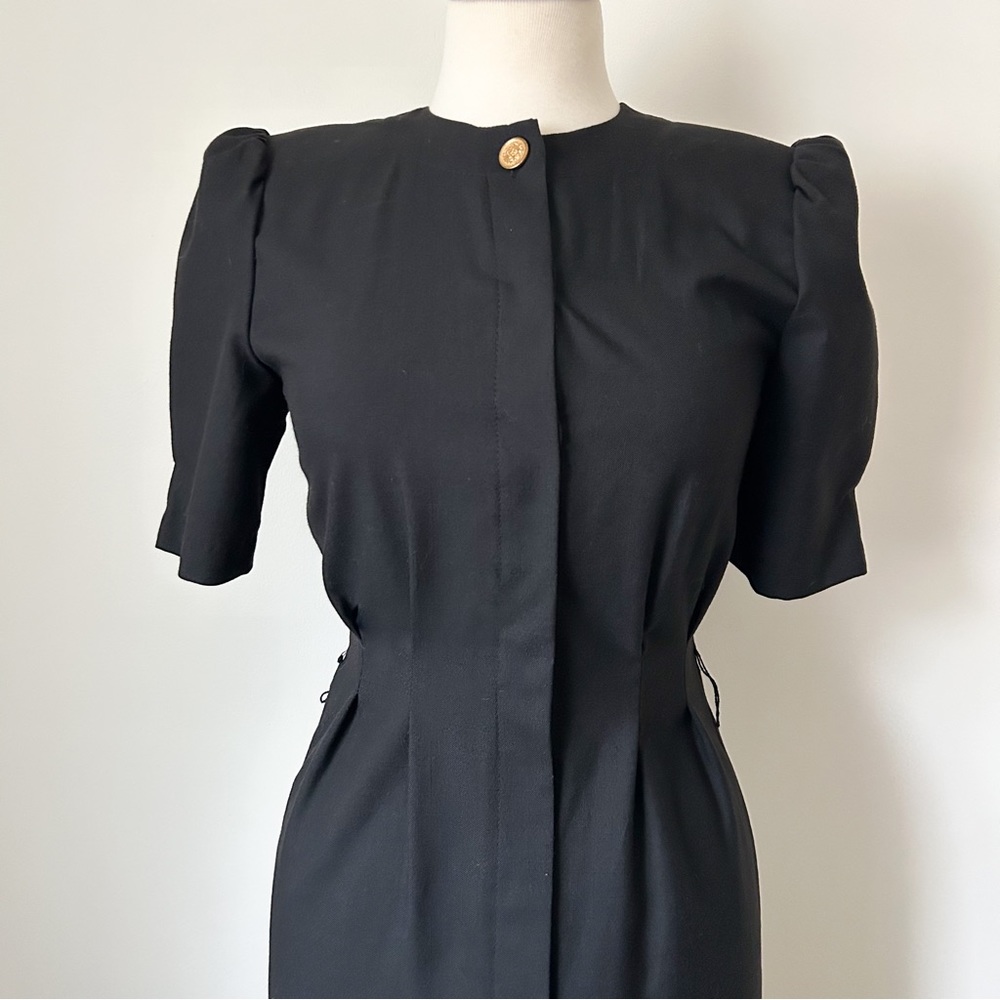 Vintage 60s Black Wiggle Dress • Size S